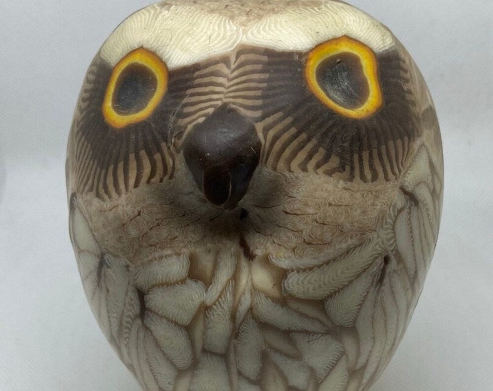 Vintage Brown Owl Candle