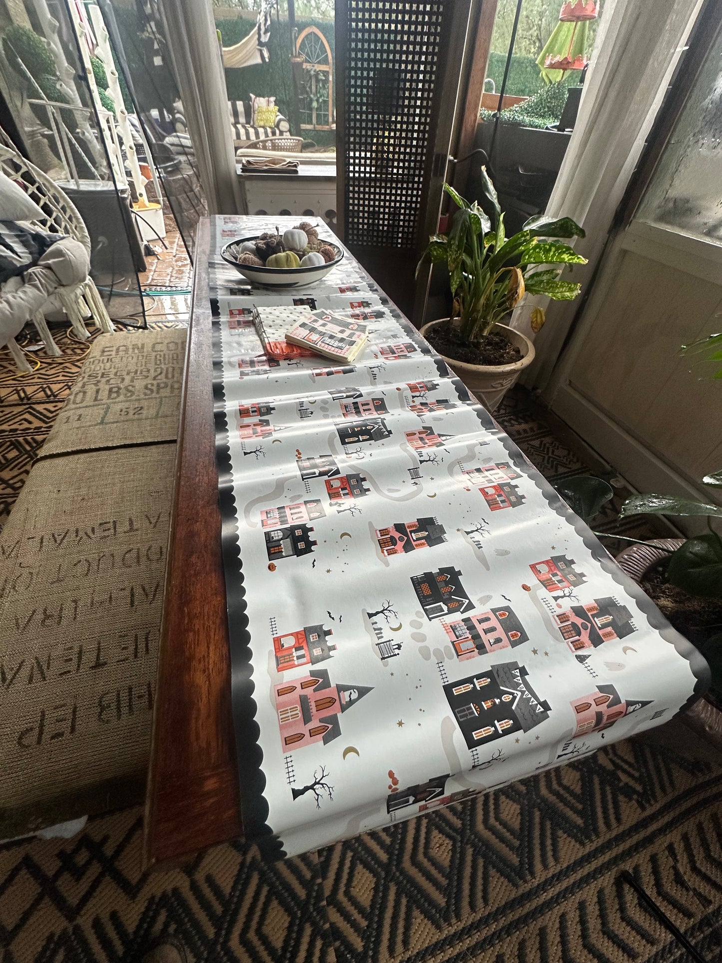 Haunted House Table Runner