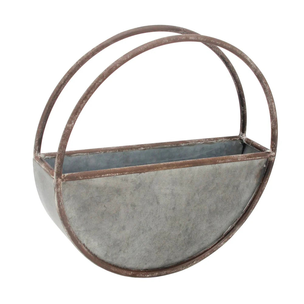 Rustic Galvanized Wall Planter